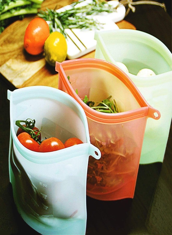 LARYNX Reusable Silicon Food Storage Bag, Airtight Seal Leakproof Freezer Bags for Snack, Sous vide, Vegetables, Liquids, Fresh Lunch Preservation (1000 ML, 1 Pcs) - Image 1